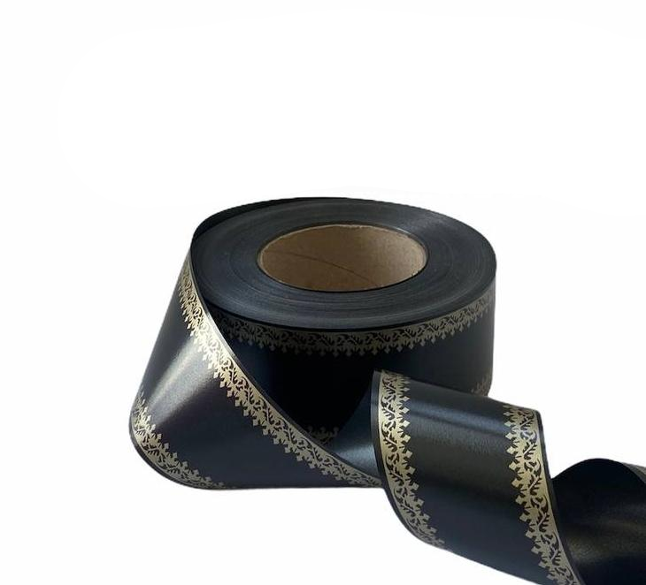 Лента декоративная чёрная 6 см
