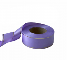 Лента декоративная сиреневая с золотом 7 см