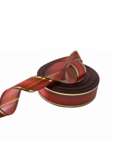 Лента декоративная соня красная с золотом, 5см