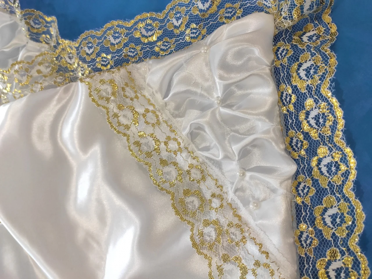 Ритуальный Комплект детский Буфы с жемчугом